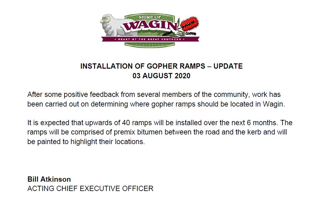 Installation of Gopher Ramps