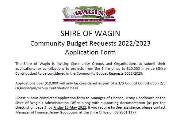 Community Budget Requests 2022/2023